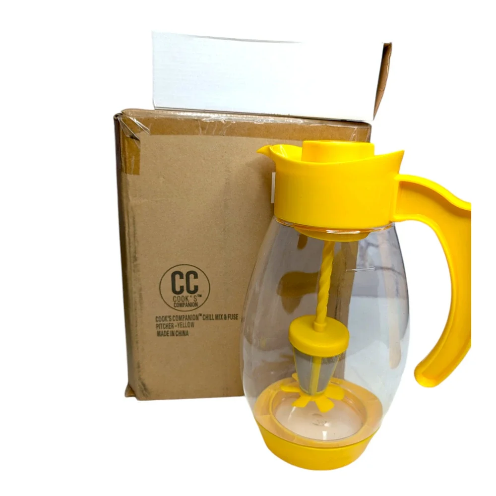 Calla Cooks Companion 4-in-1 Chill Mix Infuse & Filter 3qt‎ Pitcher Yellow New
